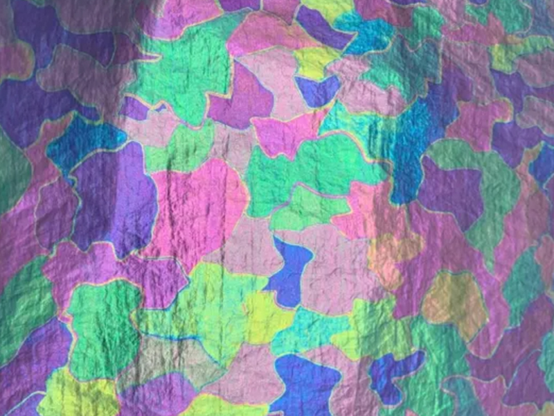 Camouflage gebronsde crêpe nylon taftstof voor jassen